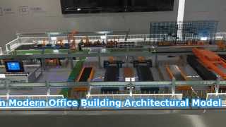 Custom Modern Office Building Architectural Model with Elevator Lift Function & LED Lighting